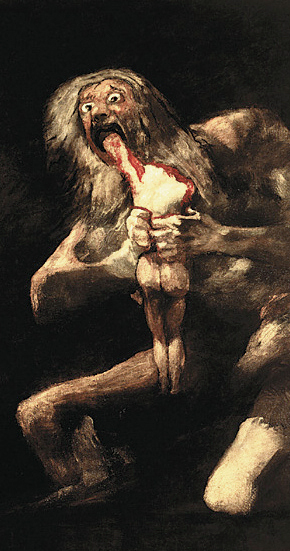 Saturno devorando um filho, de Francisco de Goya
