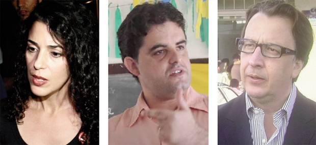 Marta Jane (PCB), Weslei Garcia (PSol) e Alexandre Magalhães (PSDC): meros figurantes na disputa majoritária | Fotos: Reprodução
