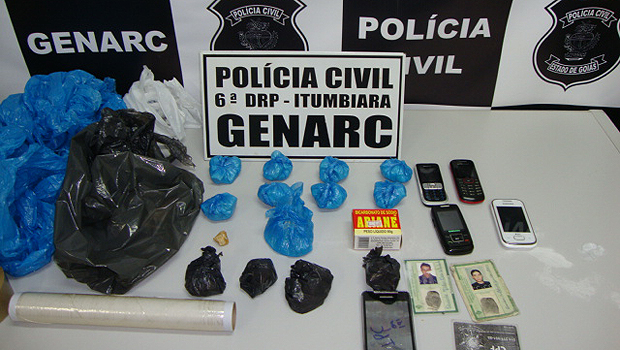 Gernarc de Itumbiara, na Região Sul do Estado, prendeu principais traficantes de cocaína de dois bairros de Morrinhos | Foto: Divulgação/Polícia Civil
