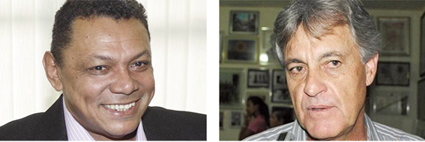 Candidato ao governo, o peemedebista Marcelo Miranda (no alto) recebeu de bom grado a adesão dos tucano Agimiro Costa (acima à esquerda) e Ernani Siqueira, ex-auxiliares de Siqueira Campos