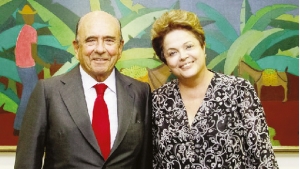 Emilio Botin, dono e presidente do Santander, e a presidente Dilma Rousseff: negócios são mais importantes do que a correção ética?
