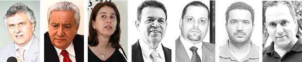 Os sete candidatos ao Senado Federal: a questão é se algum deles poderá interferir diretamente pela cidade de Anápolis