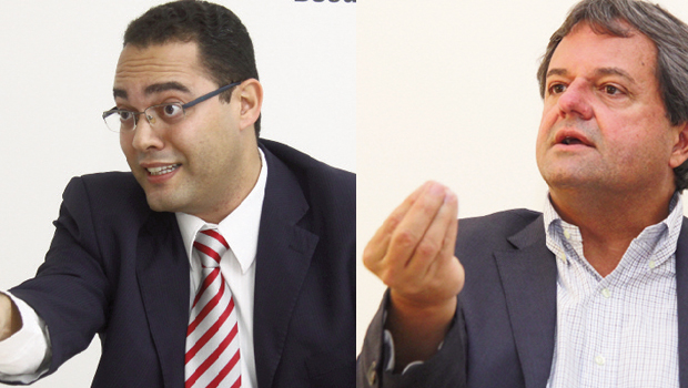 Virmondes Cruvinel mostrou que tem capilaridade eleitoral. Pode ser o candidato da base governista  à Prefeitura, mas precisará de apoio. (esquerda) Jayme Rincón é, até o momento, o nome de Marconi Perillo para a disputa. Está se articulando 