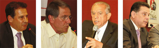 Vanderlan Cardoso (PSB), Antônio Gomide (PT), Iris Rezende (PMDB) e Marconi Perillo (PSDB), os quatro principais candidatos ao governo, apresentaram suas propostas de governo na sede da OAB Goiás
