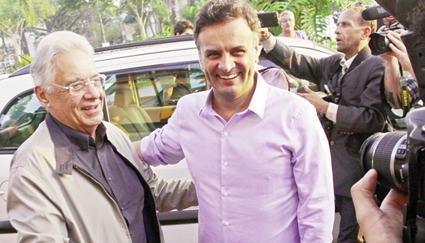 Fernando Henrique Cardoso teve fala distorcida por jornalista da “Folha” e pelo PT; Aécio Neves, o candidato tucano à Presidência, encarrna a oposição que deixou que o Programa Bolsa-Família inchasse / Foto: Orlando Brito