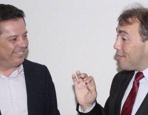 Marconi Perillo e Eduardo Machado: o segundo, presidente do PHS, articula para o primeiro disputar a Presidência da República