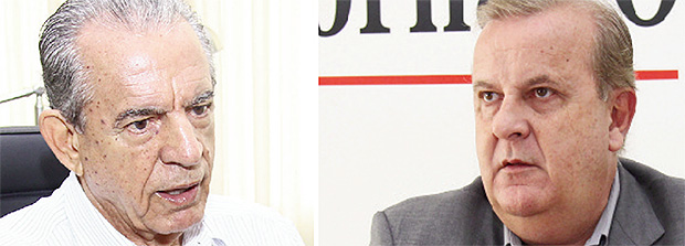 Iris Rezende e Paulo Garcia: o segundo patrocina a campanha do primeiro com garra e dedicação quase filial. O petista é um “grande” cabo eleitoral | Fotos: Fernando Leite/Jornal Opção