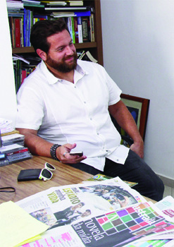 Henrique Morgantini: “É necessário que os políticos também sejam usuários das redes sociais, ou seja, uma pessoa que está lá e comenta vários assuntos” | Foto: Fernando Leite/Jornal Opção