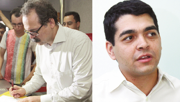 O imbróglio no PT entre Paulo Garcia e Tayrone di Martino (esquerda) culminou na renúncia do vereador à vice de Antônio Gomide: para seu lugar foi escolhido José do Carmo (direita)|Fotos: Fernando Leite/Jornal Opção