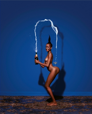 Grace Jones na foto "Champagne Incident” original (Foto: reprodução)