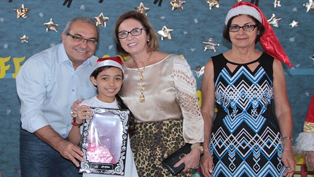 Prefeito Jânio Darrot, a primeira-dama Dairdes e a secretária Eva Junqueira