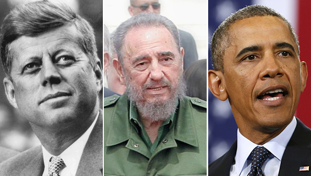 John Kennedy fechou as portas dos EUA para a Cuba comunista de Fidel, no auge da guerra fria; coube a Barack Obama ser o homem da reaproximação; missão agora é convencer seu Congresso a pôr fim ao embargo
