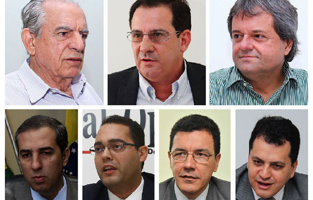 Iris Rezende, Vanderlan Cardoso, Jayme Rincón, José Eliton, Virmondes Cruvinel Filho, Edward Madureira, Agenor Mariano: aqueles que forem candidatos terão se apresentar mais como gestores do que como políticos. Iris, Vanderlan, Edward e Jayme são os mais cotados para 2016 / Fotos: Fernando Leite/Jornal Opção