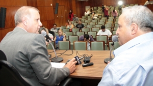 Entrevista no clube dos reporter politicos. foto humberto silva (4)