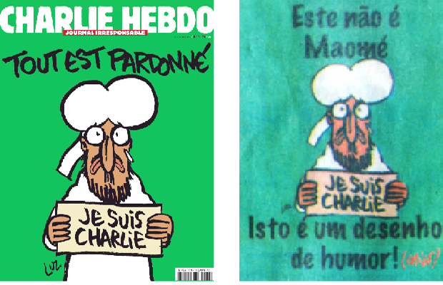 O humor do “Charlie” e o humor do brasileiro Chico Caruso: ninguém, nem mesmo políticas totalitárias, pode conter os artífices do riso