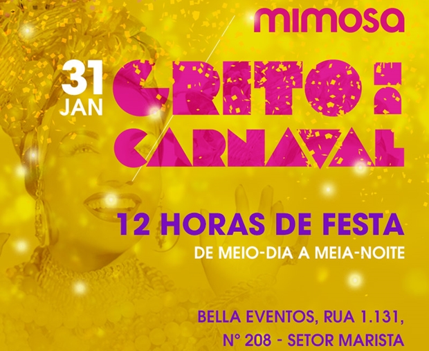 Flyer da festa Mimosa