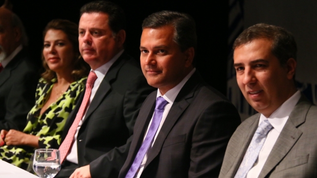 Primeira-dama, Valéria Perillo/ governador Marconi Perillo / diretor-superintendente na Sebrae, Igor Montenegro; vice-governador Jose Eliton / Foto: Fernando Leite / Jornal Opção