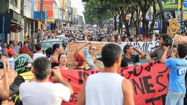 Moradores de Catalão saem em protesto | Foto: Portal/Catalão