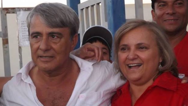 Prefeita Etélia Vanja Gonçalves (PDT) e o marido, Gervásio Gonçalves da Silva, que chegou a ser detido por compra de voto durante a campanha | Foto: reprodução / Facebook