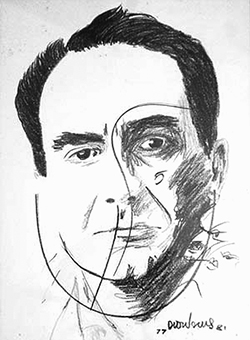 Retrato de Herberto Helder por João Dionísio