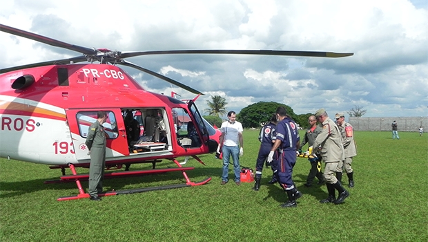 Bebê foi transportado de para Goiânia para receber atendimento | Foto: Corpo de Bombeiros