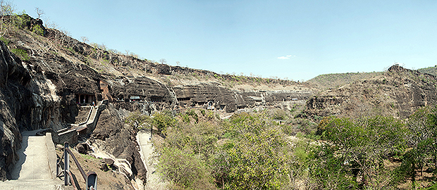 Complexo de cavernas Ajanta Caves, em Aurangabad