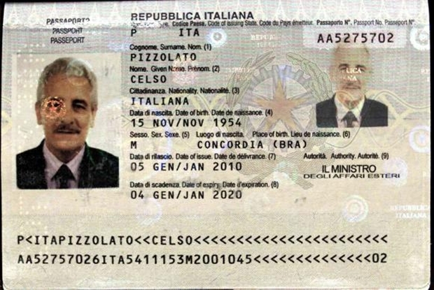 Pizzolato foi para a Itália usando documentação falsa | Foto: Divulgação/Interpol