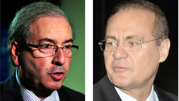 Eduardo Cunha, presidente da Câmara dos Deputados, e Renan Calheiros, presidente do Senado: uma batalha à vista entre os dois peemedebistas? | Reprodução/Band | Divulgação