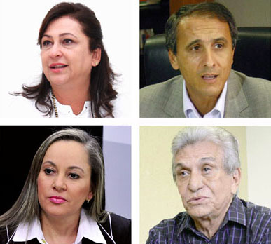 Kátia Abreu detém o poder no PMDB do Tocantins e não quer sair; deputado Carlos Gaguim a defende, enquanto a colega Josi Nunes, auxiliada pelo ex-parlamentar Osvaldo Reis, quer levar a ministra à Justiça | Fotos: Fernando Leite/Jornal Opção, Secom, Divulgação e Tharsom Lopes/Secom