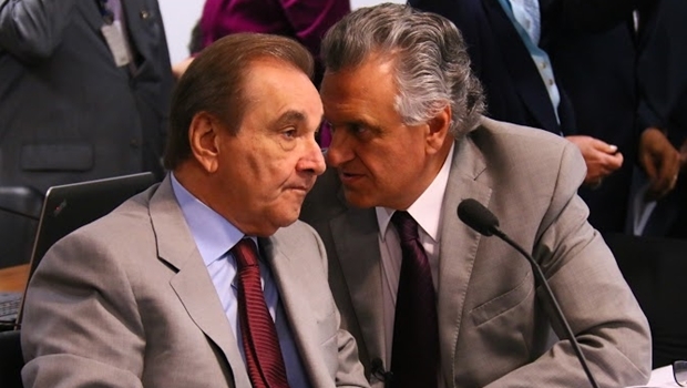 Caiado e o companheiro de partido, Agripino Maia: no entanto, relações não se restringem aos oposicionistas | Foto: Fernando Leite / Jornal Opção