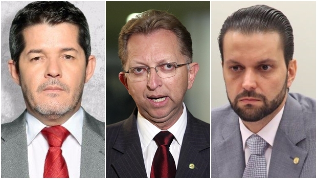 Deputados Delegado Waldir, João Campos e Alexandre Baldy podem estar de saída do PSDB | Fotos: reprodução / Facebook