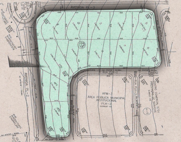 Mapa onde condomínio está sendo construído, no Setor Park Lozandes | Foto: Reprodução/Diário Oficial do Município