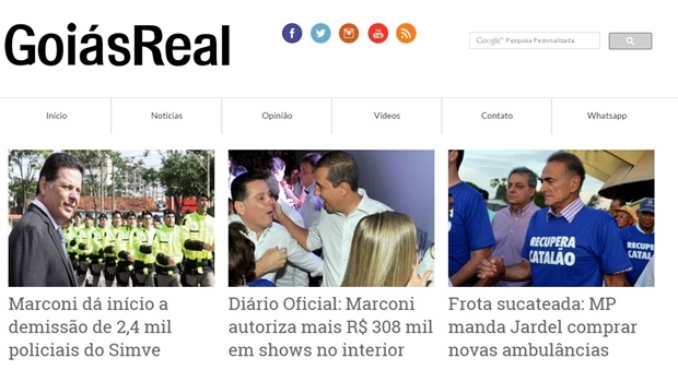 GoiásReal | Foto: reprodução / site 