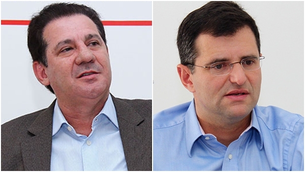 Vanderlan Cardoso (esquerda): “Se o meu nome, de fato, for o escolhido para ser o candidato do partido em Goiânia, irei me dedicar exclusivamente a isso”; Marcos Abrão: “Juntas três forças políticas, no caso eu, Lúcia Vânia e Vanderlan Cardoso, é possível agregar mais pessoas a um projeto futuro” | Fotos: Fernando Leite/Jornal Opção
