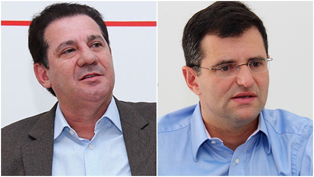 Vanderlan Cardoso (esquerda): “Se o meu nome, de fato, for o escolhido para ser o candidato do partido em Goiânia, irei me dedicar exclusivamente a isso”; Marcos Abrão: “Juntas três forças políticas, no caso eu, Lúcia Vânia e Vanderlan Cardoso, é possível agregar mais pessoas a um projeto futuro” | Fotos: Fernando Leite/Jornal Opção