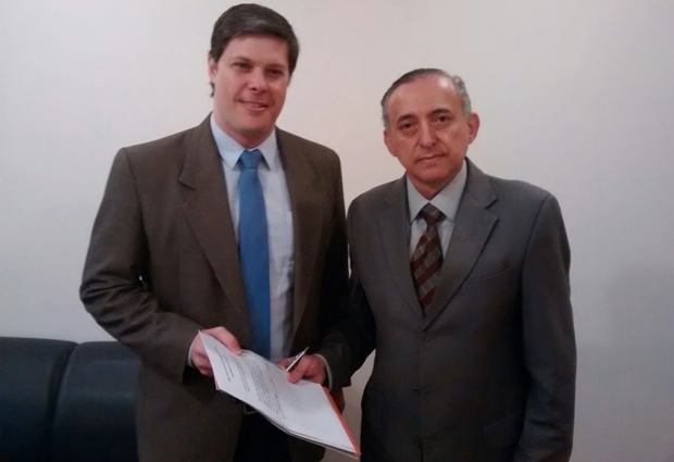 Rafael Lousa recebe apoio do presidente da Câmara, Anselmo Pereira | Foto: arquivo pessoal 