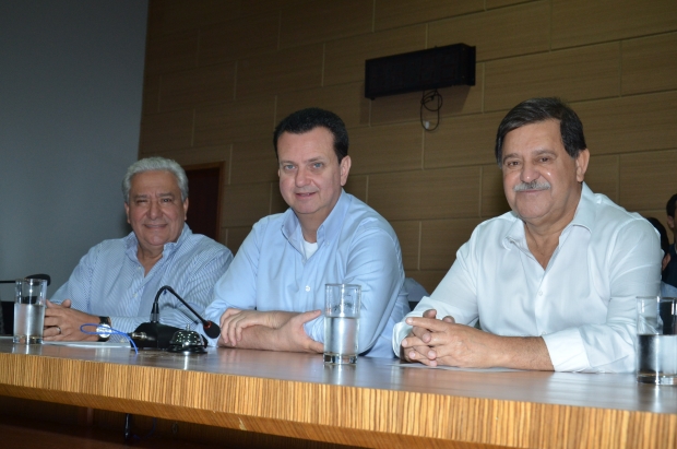 Vilmar Rocha, Gilberto Kassab e prefeito Juraci Martins | Foto: PSD Goiás