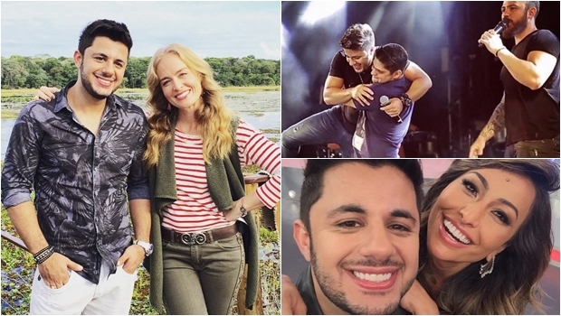 Celebridades postaram imagens ao lado do cantor nas redes sociais | Montagem/Instagram