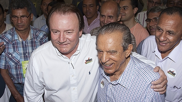 Iris Rezende e Júnior Friboi: o primeiro “esqueceu” e o segundo, vetado, quer lembrar de 2014 | Foto: Leandro Vieira 