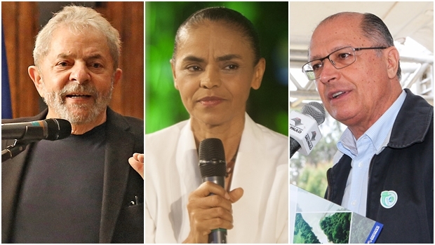 Lula lideraria no cenário contra Marina Silva e Alckmin | Fotos: PT / PSB / Governo de São Paulo 