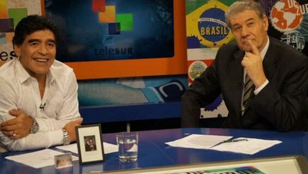 Maradona e Victor Hugo Morales | Foto: Twitter