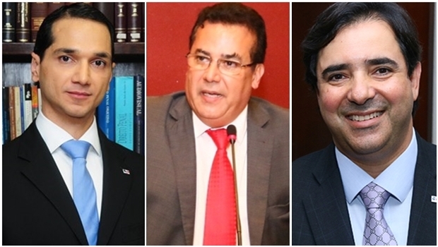 Os presidenciáveis Pedro Paulo de Medeiros, Enil Henrique e Flávio Buonaduce | Fotos: Facebook e Fernando Leite / Jornal Opção