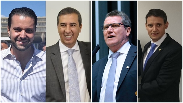 Alexandre Baldy, José Eliton, Giuseppe Vecci e Thiago Peixoto | Fotos: reprodução / Facebook 