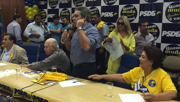 Tibúrcio discursa durante convenção do PSDB Metropolitano de Goiânia | Foto: Alexandre Parrode / Jornal Opção 