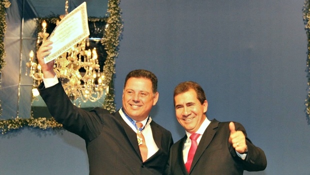 O governador Marconi Perillo e o prefeito de Anápolis, João Gomes | Foto: Reprodução/Facebook