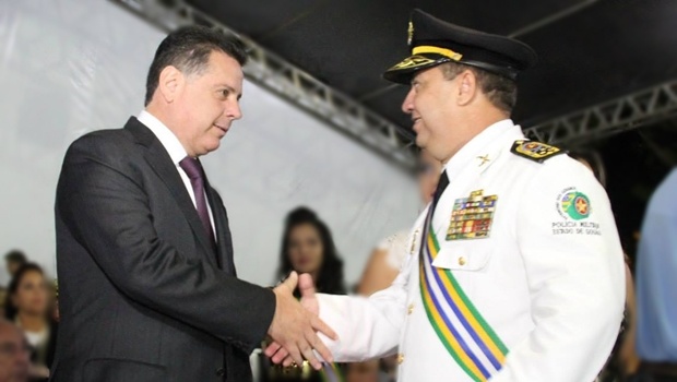 O governador Marconi Perillo e o comandante geral da PM em Goiás, coronel Silvio Benedito Alves | Foto: Reprodução/Facebook