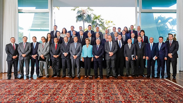 Presidente Dilma Rousseff durante reunião com governadores no Palácio do Alvorada | Foto: Foto: Ichiro Guerra/ PR
