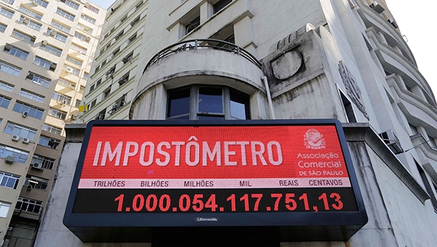 Impostômetro em São Paulo: marca de R$ 1 trilhão foi alcançada mais cedo este ano
