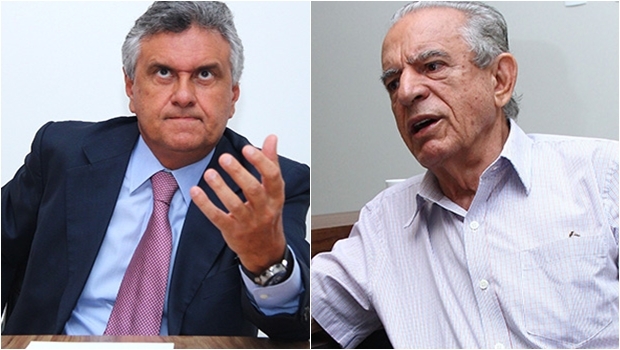 Ex-prefeito Iris Rezende e senador Ronaldo Caiado: união de políticos que não têm qualquer história em comum