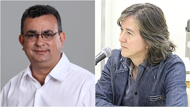 Ex-secretário Jeová (esq) e Branquinho, lotado hoje em departamento do Puama | Fotos: Reprodução/Facebook e Alberto Maia/Câmara de Goiânia